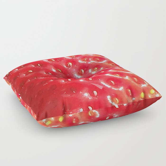 Strawberry Square Floor Pillow