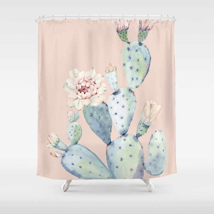 Desert Rose Cactus Pink Shower Curtain By Naturemagick Society6