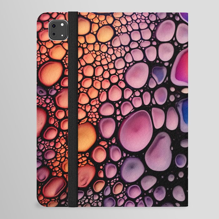 Colorful bubbles pour ink painting iPad Folio Case