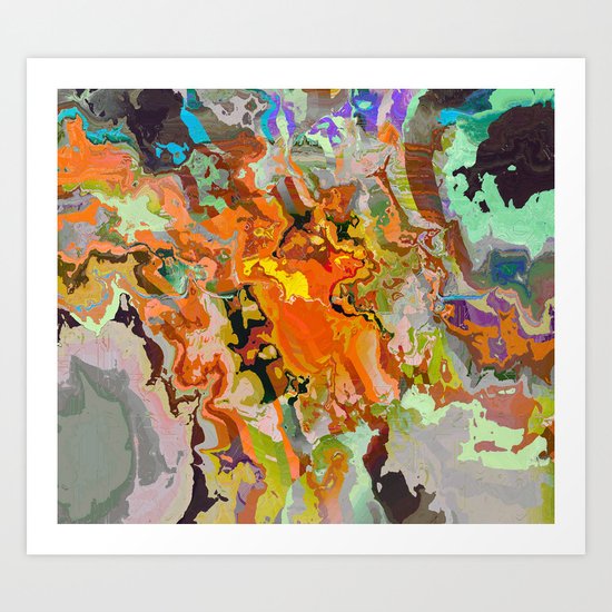 Golden Veins A Art Print