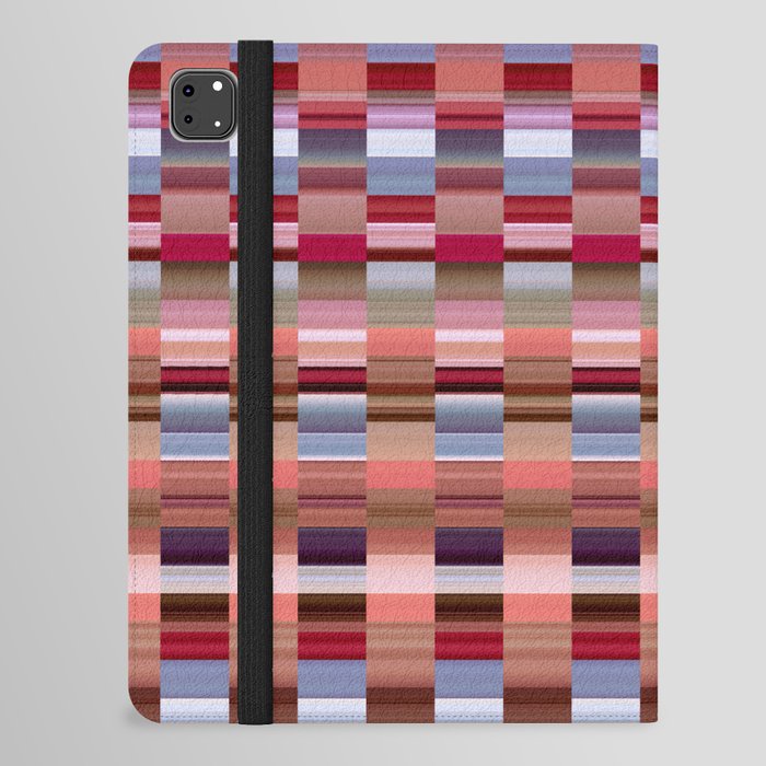Pink Tones Plaid Pattern iPad Folio Case