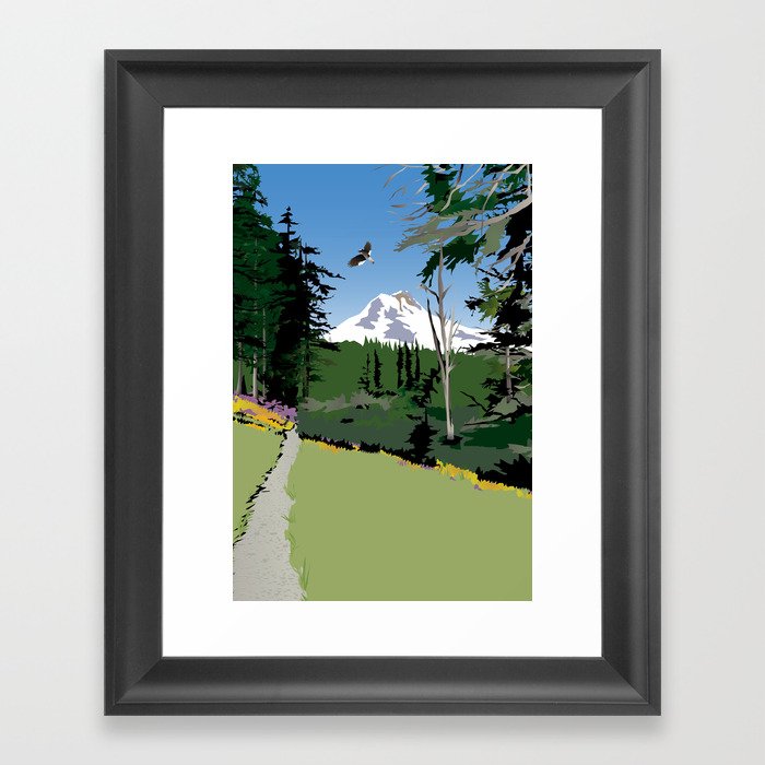 Mt. Hood Meadows New! Framed Art Print