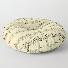 Antique Sheet Music Floor Pillow