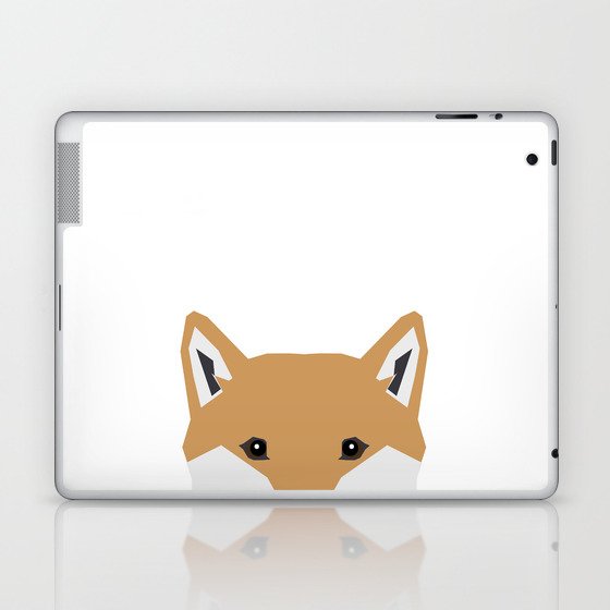 Shiba Inu peeking dog head pet art shibas unique pure breed gifts Laptop & iPad Skin