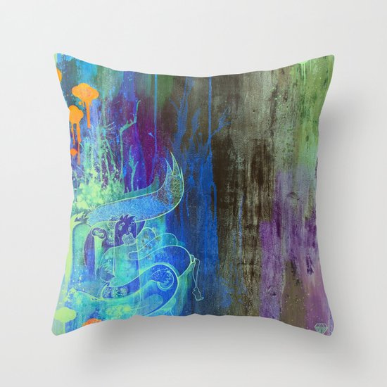 Enchanted Bunny Beats The Burst Throw Pillow