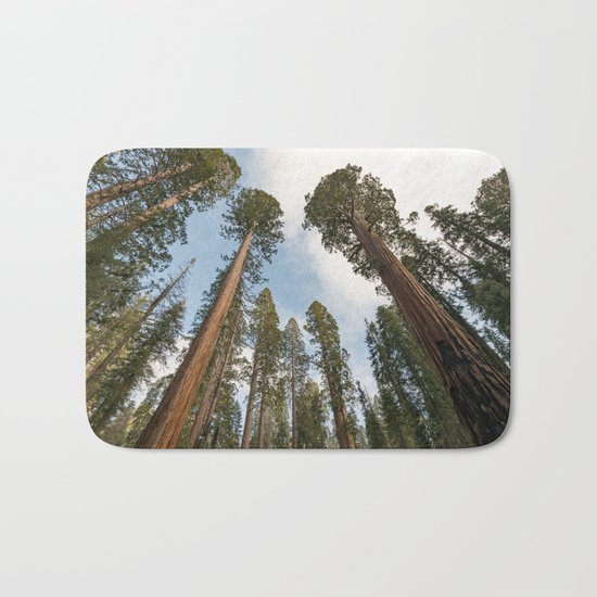Redwood Sky - Giant Sequoia Trees Bath Mat