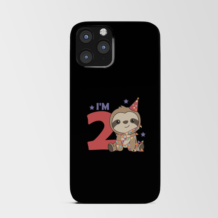 Second Birthday Sloth For Children 2 Years iPhone Card Case