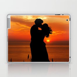Sunset Kissing on the beach Laptop Skin