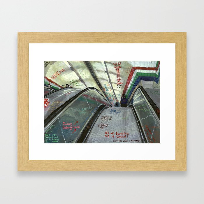 London #5. Piccadilly tube station Framed Art Print