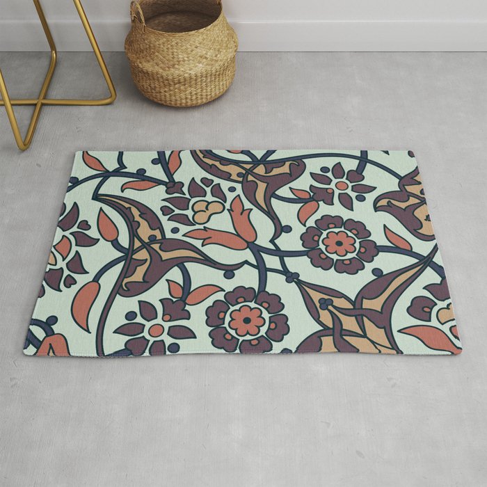 Floral Texture Background Rug