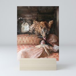 Guillermo Lorca Tiger and Girls in Badroom Garcia Mini Art Print