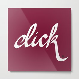 dick - 31daysofcursing Metal Print | Digital, Vector, Typography, Lettering, 31Daysofcursing, Script, Calligraphy, Curse, Purple, Graphicdesign 