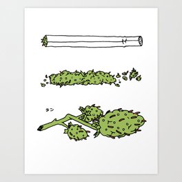 3 Stages of Weed Art Print