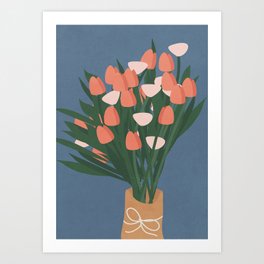Abstract Floral Painting 1, Flower Bouquet Art Print