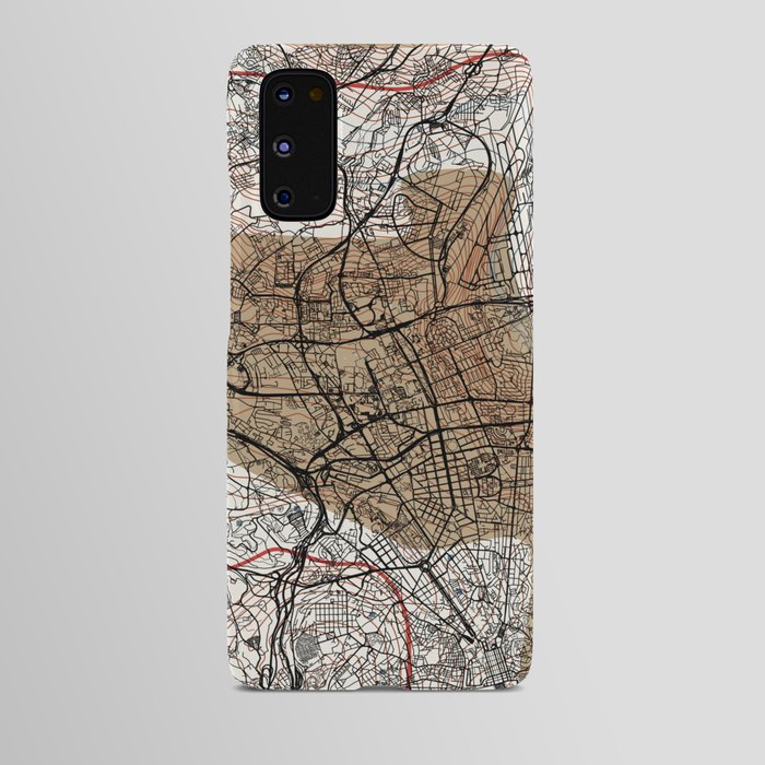 Lisbon, Portugal - Retro Collage City Map Android Case