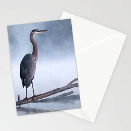 Great Blue Heron in the Mist Stationery Cards