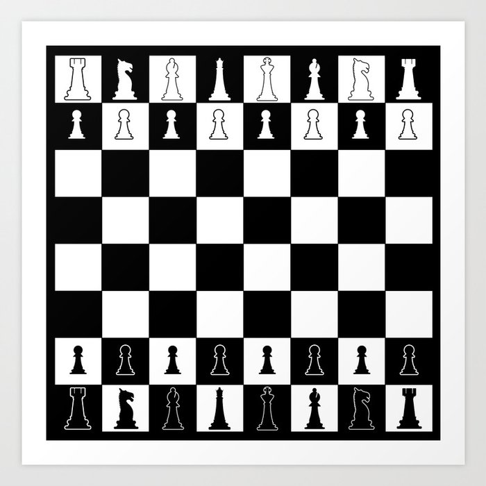 Chess Board Layout Art Print