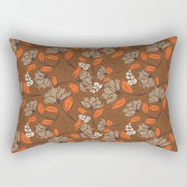 Brown Poppies Rectangular Pillow
