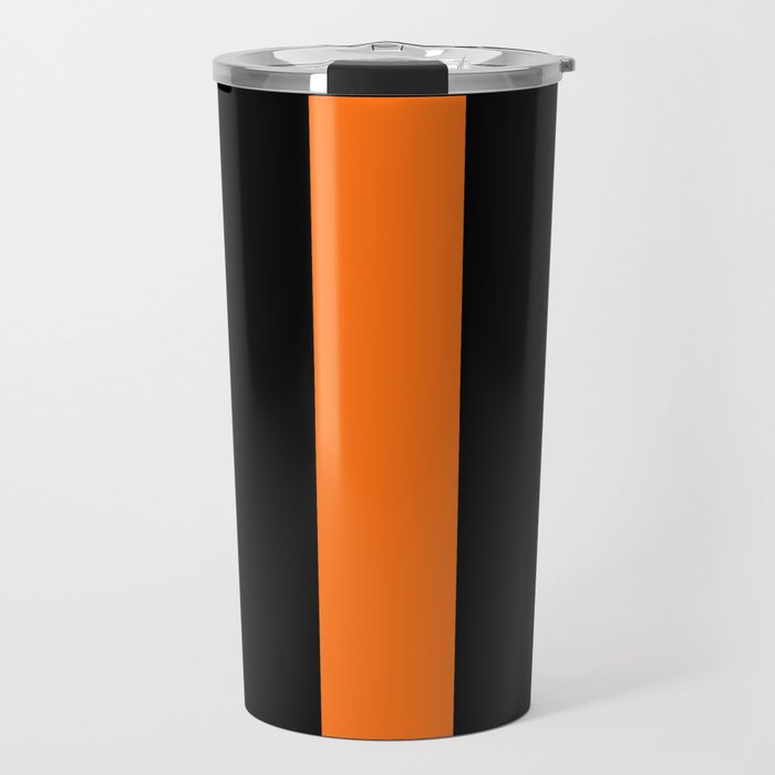 letter L (Orange & Black) Travel Mug
