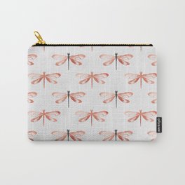 Rose Gold Dragonfly Carry-All Pouch