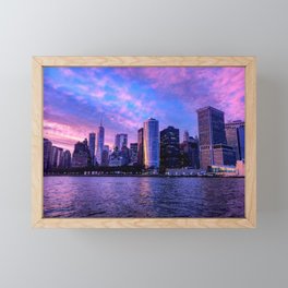 New York City Cloudscape Framed Mini Art Print