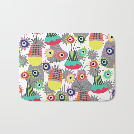Flower Pots Bath Mat