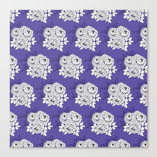 Rose bouquets floral pattern Canvas Print