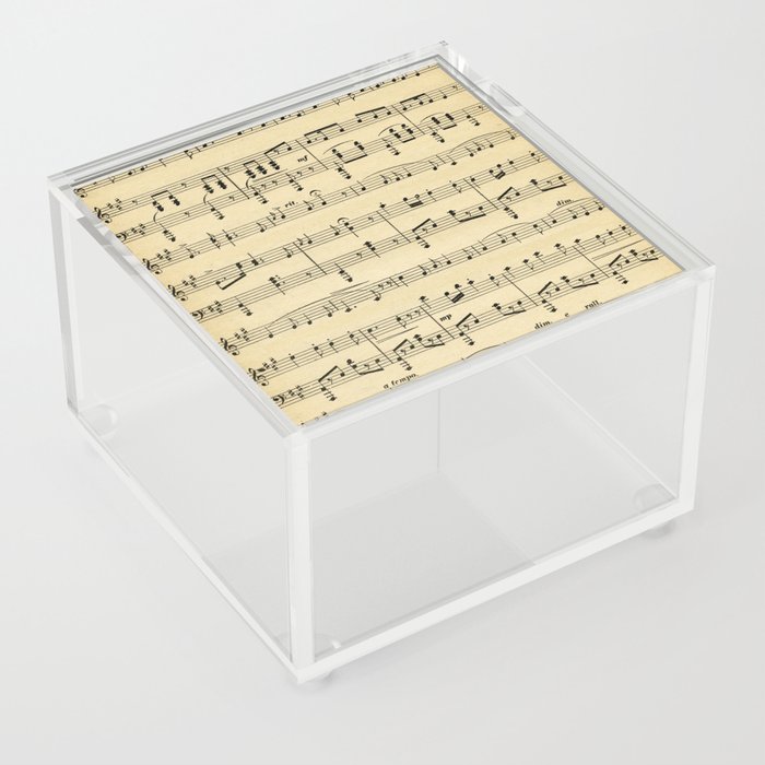 Antique Sheet Music Acrylic Box