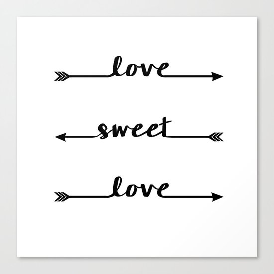 Valentine gift - Love sweet love Canvas Print