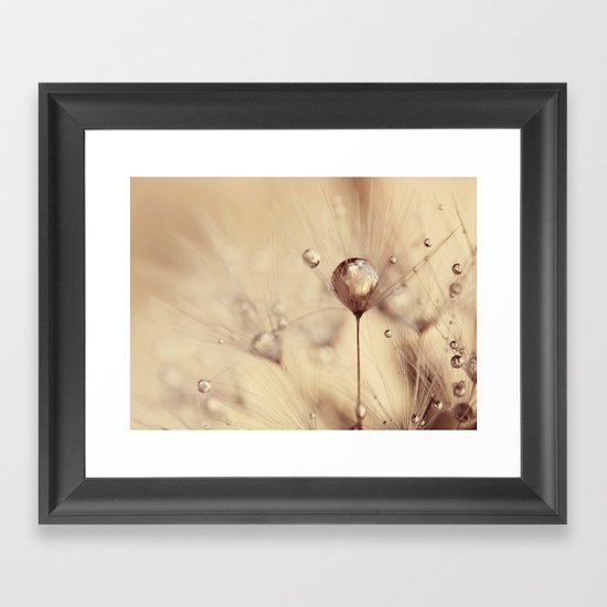 dandelion gold drop Framed Art Print