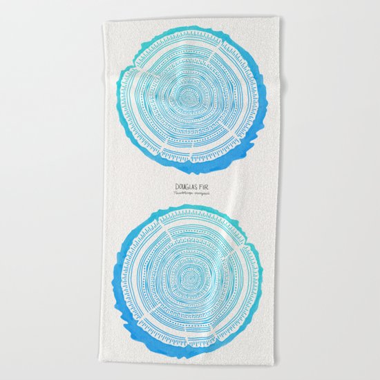 Douglas Fir – Blue Ombré Beach Towel