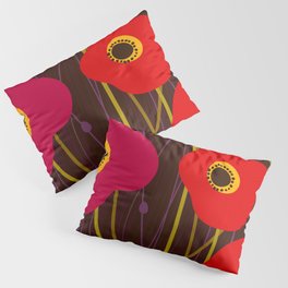 Red Poppy Flowers by Friztin Pillow Sham