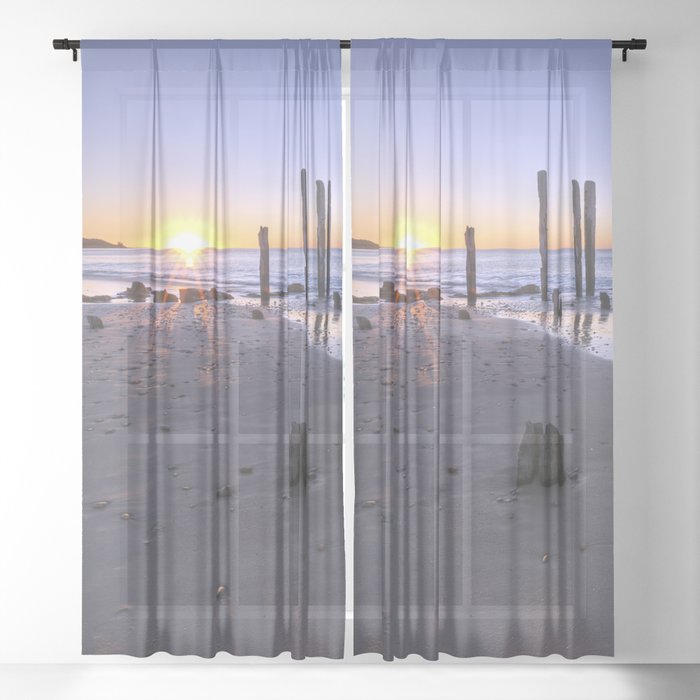 Port Willunga Sunset Sheer Curtain