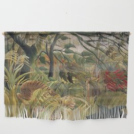 Tiger in a Tropical Storm Wall Hanging