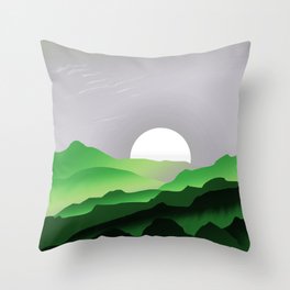 Aromantic Pride Sunrise Landscape Throw Pillow