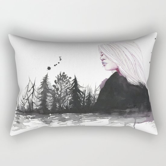 dried-out rivers Rectangular Pillow