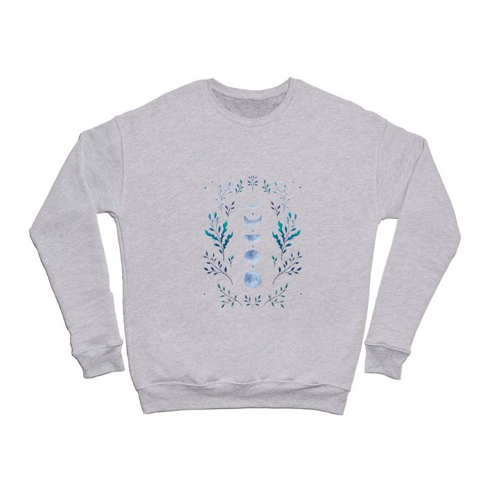 Moonlight Garden - Blue Crewneck Sweatshirt