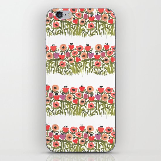 Flower stripe garden iPhone & iPod Skin