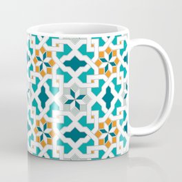 Geometric Pattern, oriental style (blue color set)  traditional morocco tile pattern Mug