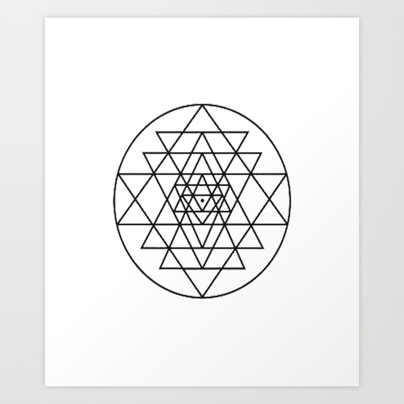 Sri Yantra Shree Chakra Sacred Geometry Yoga Art Print