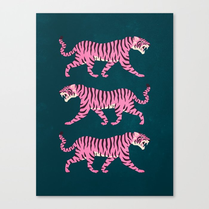 Fierce: Night Race Pink Tiger Edition Canvas Print