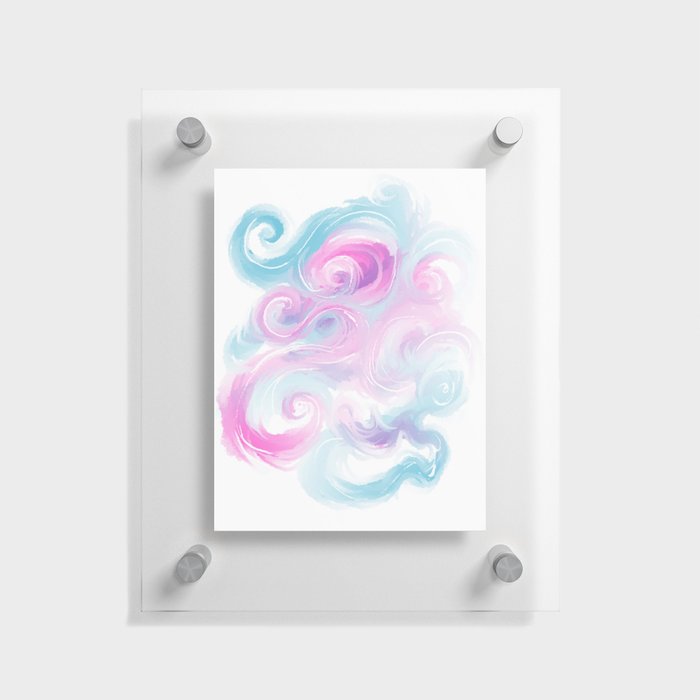 Watercolor Pastel Swirls Floating Acrylic Print