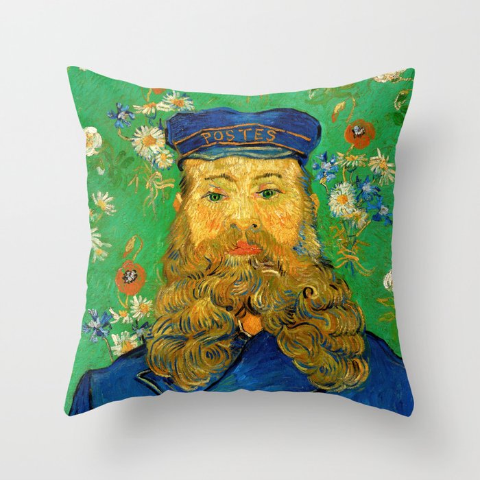 Vincent Van Gogh - Portrait of the Postman Joseph Roulin Throw Pillow