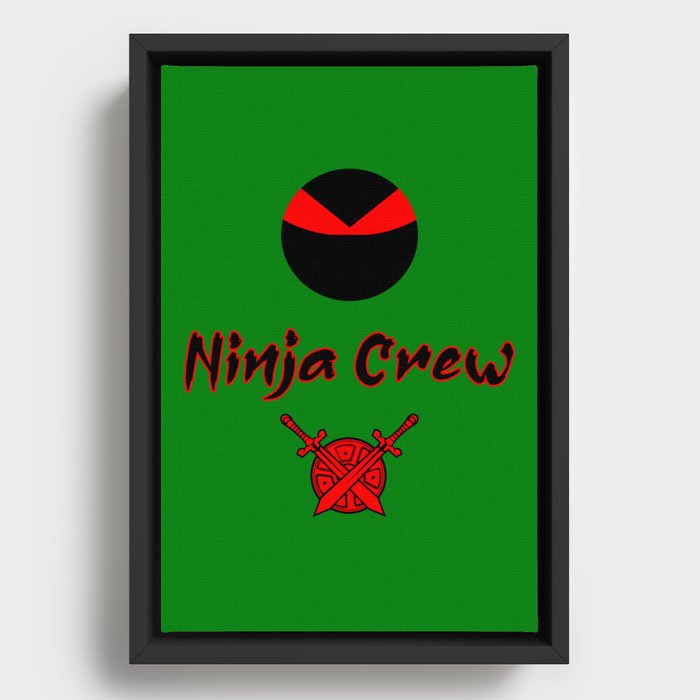 Ninja Crew Full Logo Framed Canvas
