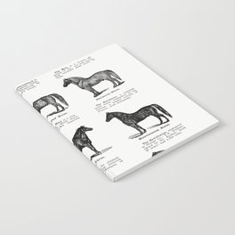 Horse breeds vintage poster Notebook