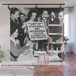 End of liquor prohibition party jazz age no intoxicating liquor alcoholic beverages vintage black and white photograph - photograph - photographs Wall Mural
