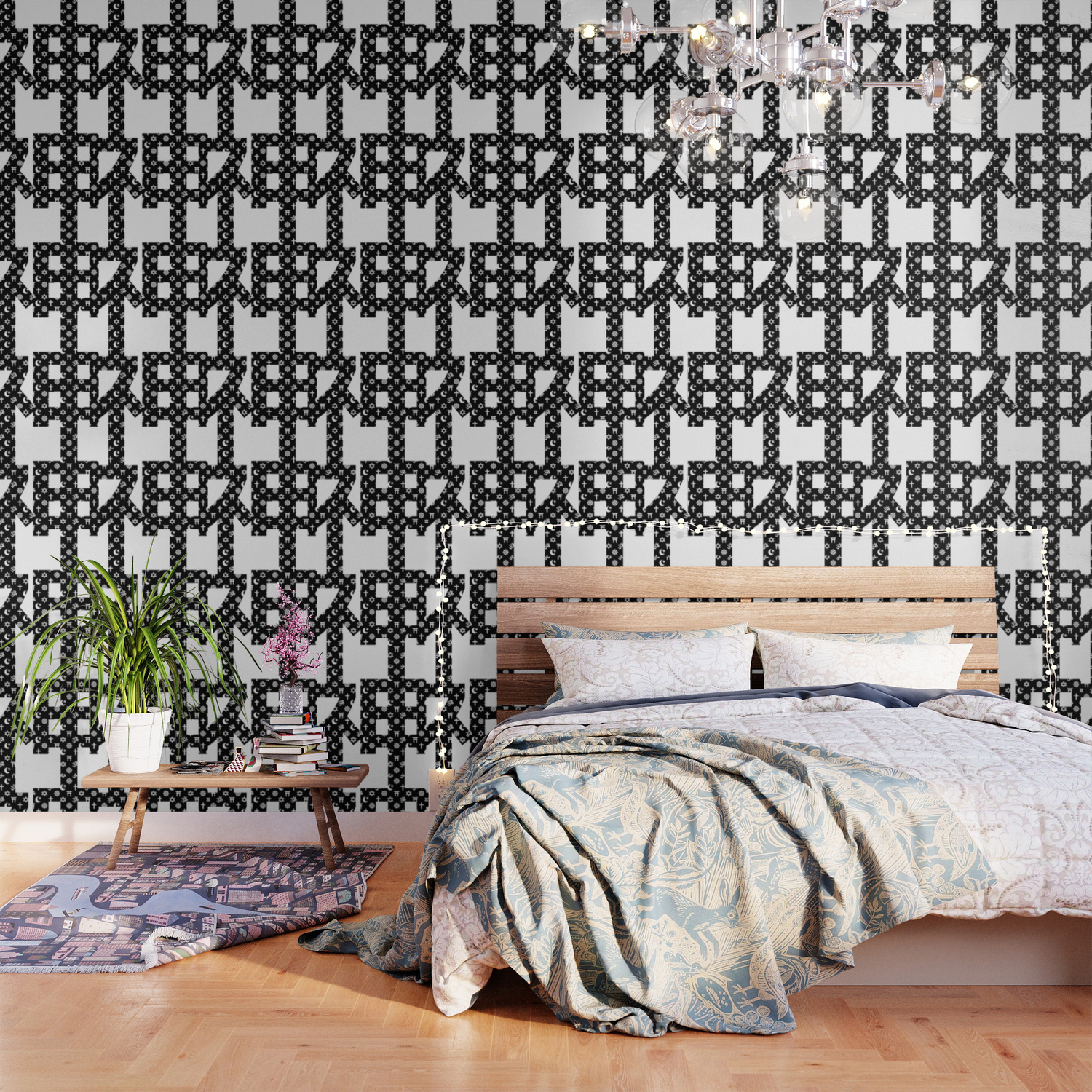 Kami Black Japanese Wallpaper By Tones1 Society6