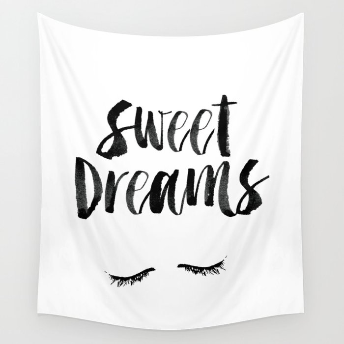 Sweet Dreams Black And White Contemporary Minimalist Typography