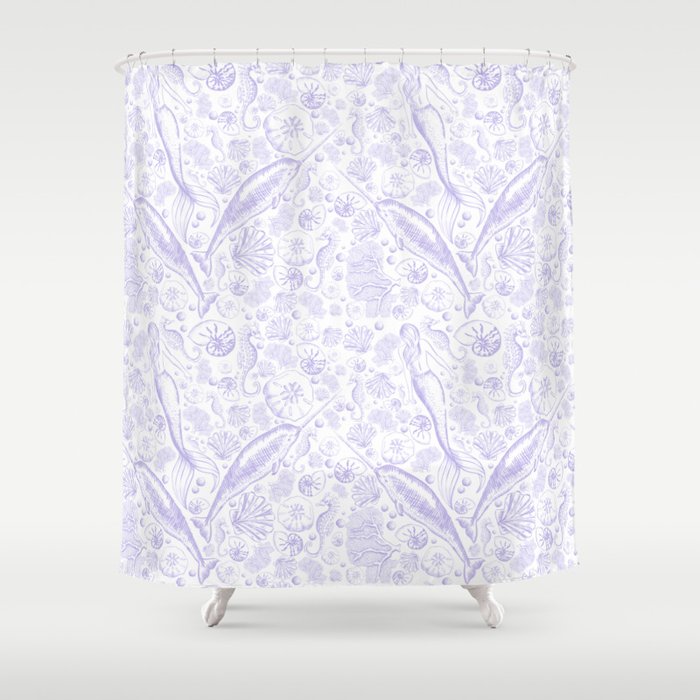 lavender shower curtain and accessories