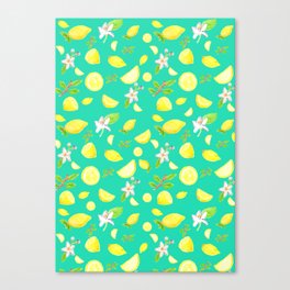 Lemon pattern Canvas Print